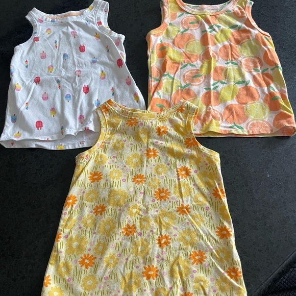 Cat & Jack White and Yellow Tank Tops for Summer - Picture 1 of 5